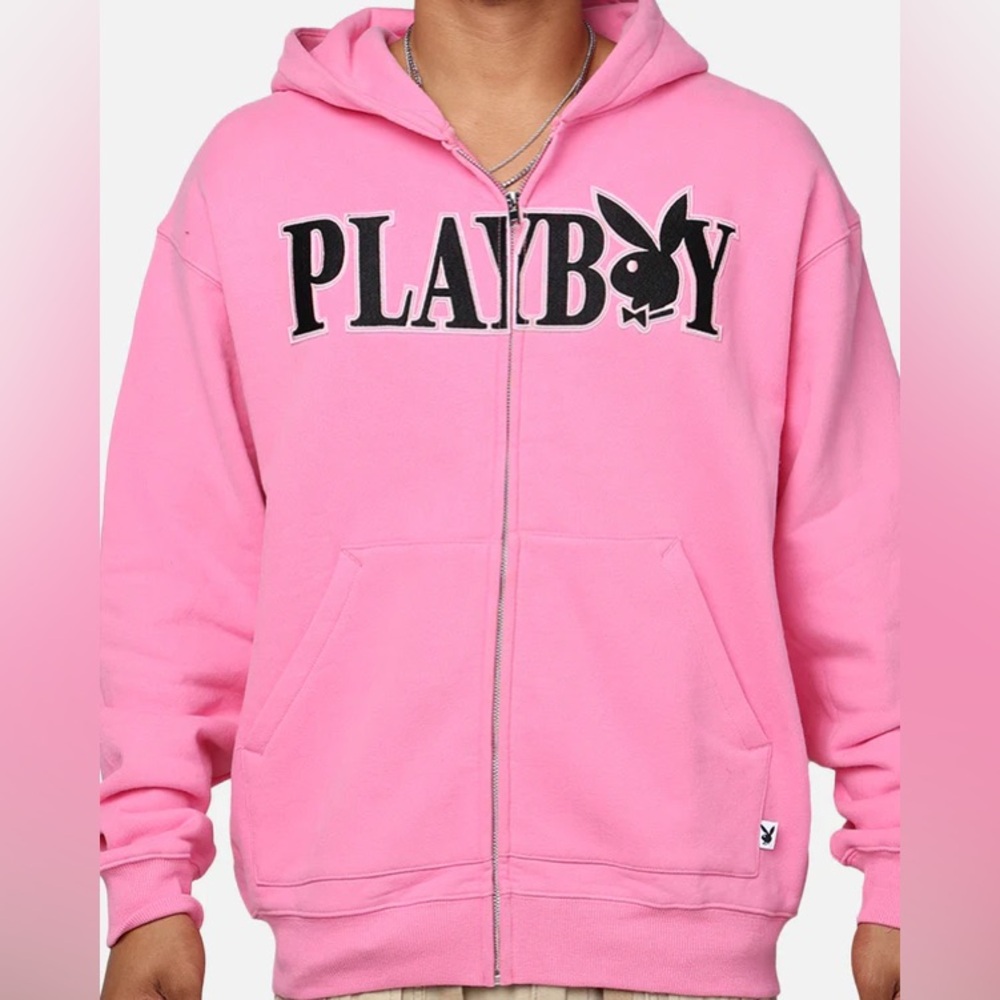 Playboy Bunny Culture Kings Pink Zip up Hoodie XS Brand new